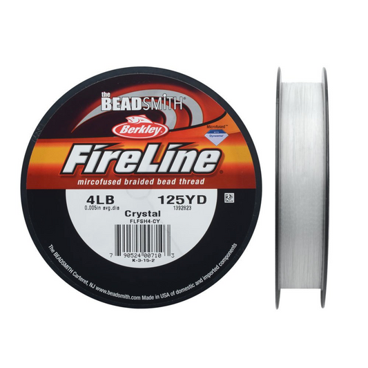 FireLine 4lb Crystal Size B Beading Thread 125 yds