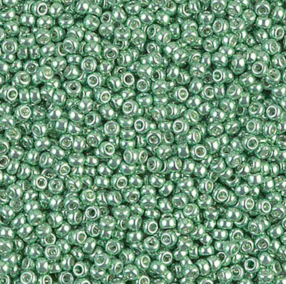 Galvanised Green 11-1074 Miyuki 11/0 Round Japanese Seed Beads 20 grams