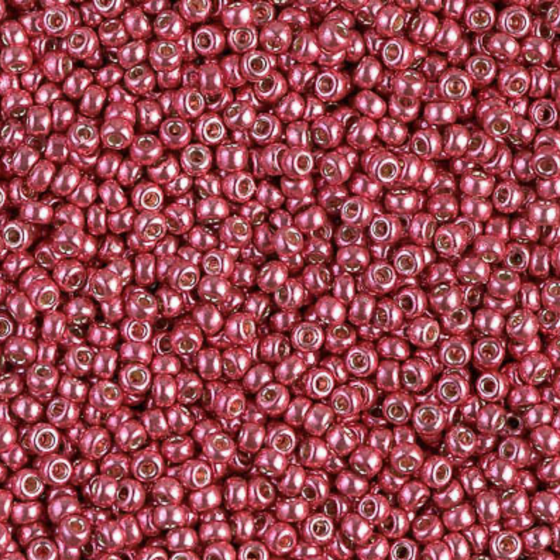 Galvanised Light Cranberry 11-4211 Miyuki 11/0 Round Japanese Seed Beads 20 grams