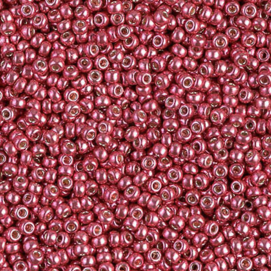 Galvanised Light Cranberry 11-4211 Miyuki 11/0 Round Japanese Seed Beads 20 grams