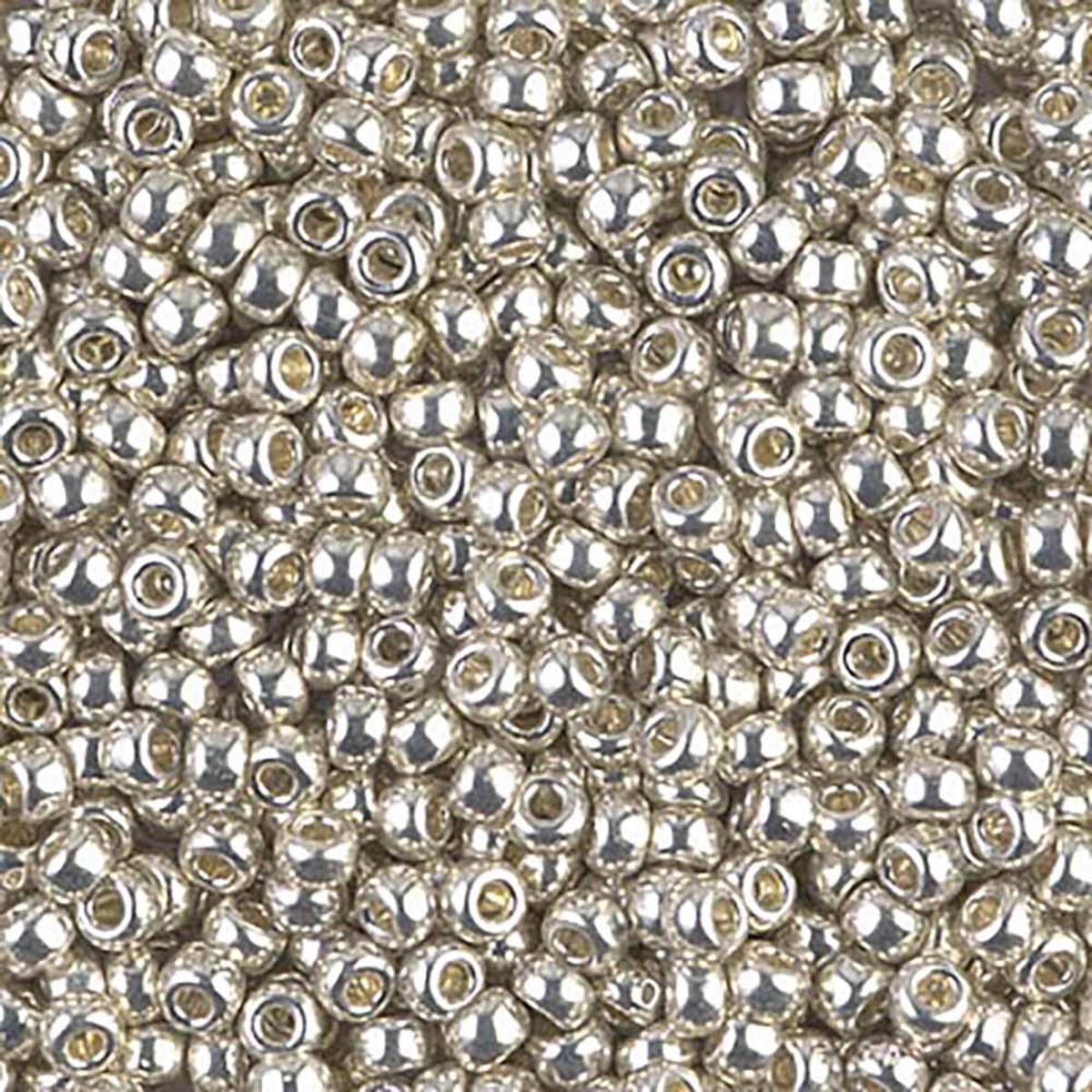Galvanised Silver 8-1051 Miyuki 8/0 Round Japanese Seed Beads 20 grams
