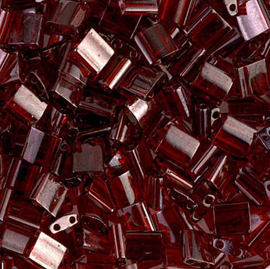 Garnet Gold Luster Miyuki Tila Beads 8 grams