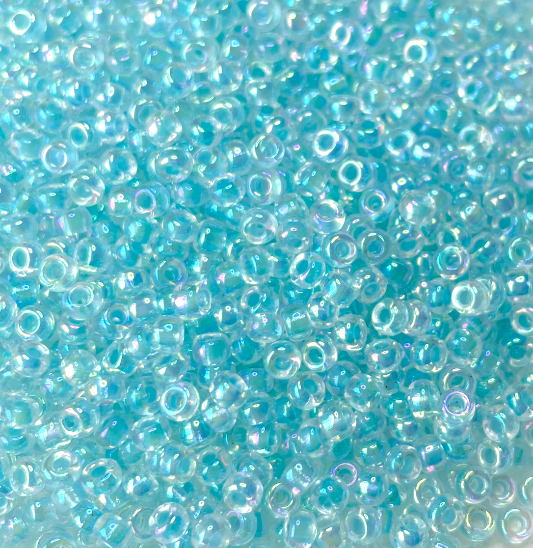 Glacier Blue Lined Crystal AB 8-0269 Miyuki 8/0 Round Japanese Seed Beads 20 grams