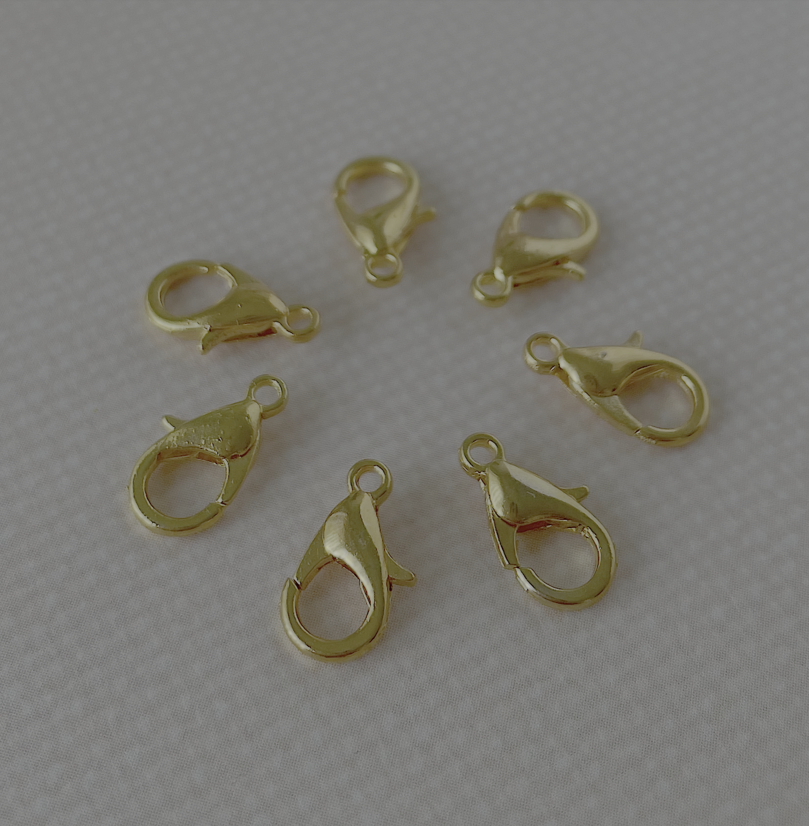 Gold Colour 12mm Lobster Claw Clasps - Pack of 50