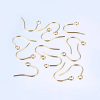 Gold Colour Stainless Steel Ear Wire Ear Hooks Earring Findings Pack of 30