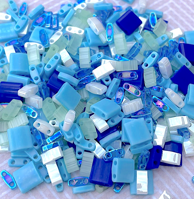 Grecian Waters Assorted Colours and Sizes of Tila Beads 8 grams
