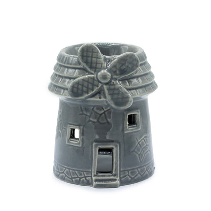 Grey Ceramic Windmill Oil Burner