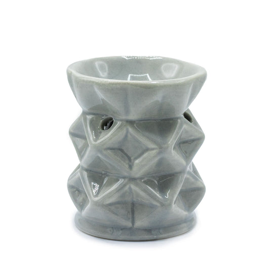 Grey Geometric Oil Burner