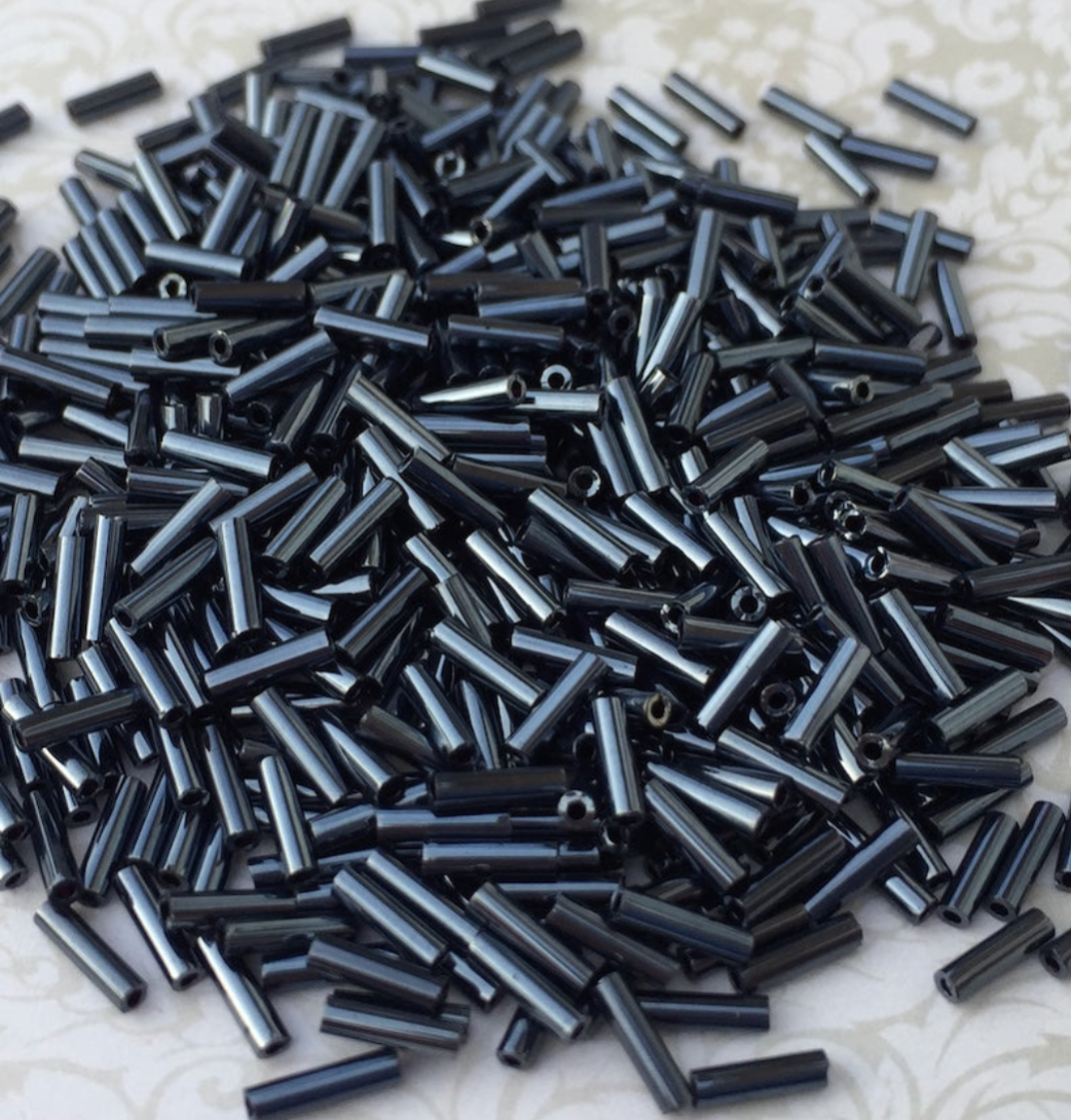 Gunmetal 6mm Miyuki Bugle Beads BGL2-9083 - 10 grams