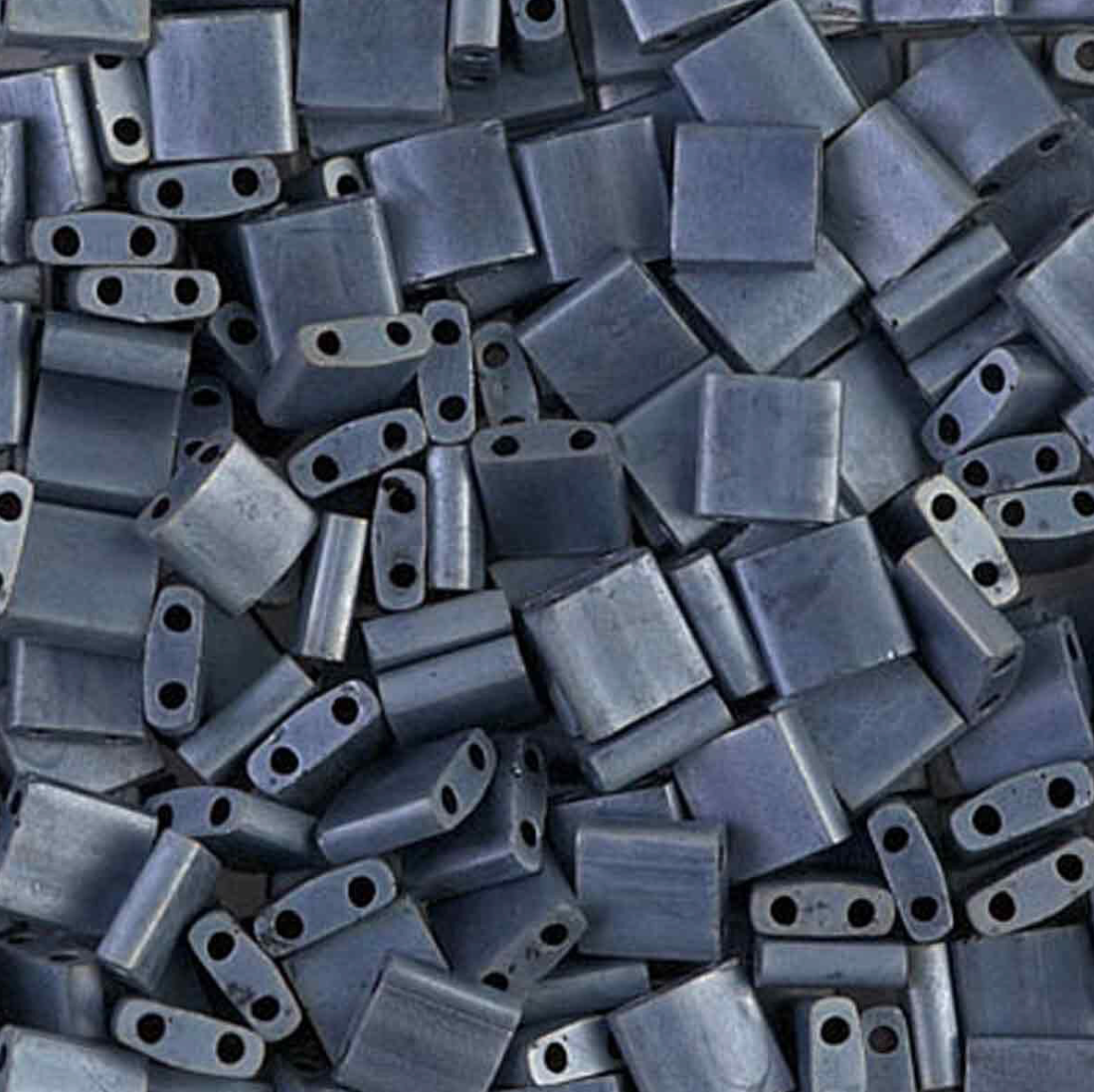 Gunmetal Matte Miyuki Tila Beads 8 grams