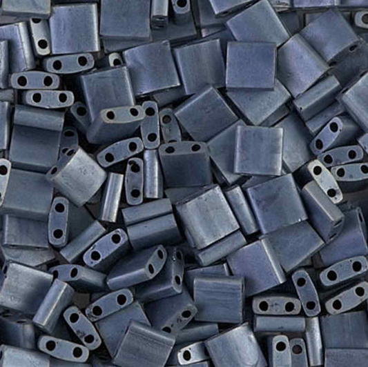 Gunmetal Matte Miyuki Tila Beads 8 grams