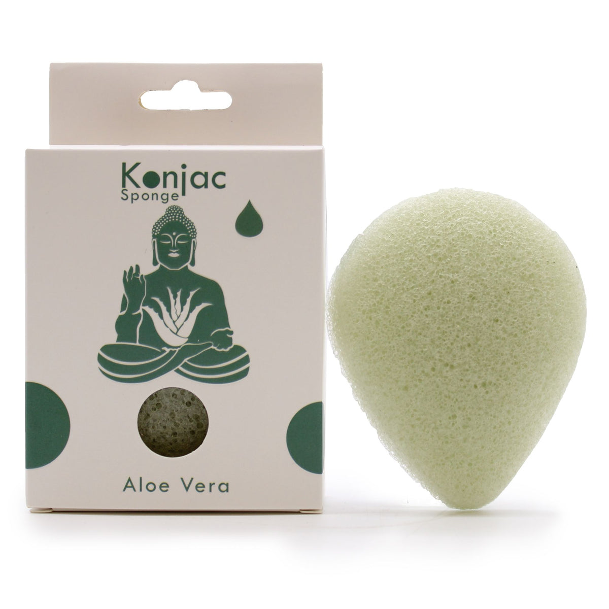 Healing Aloe Vera Teardrop Konjac Sponge