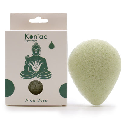 Healing Aloe Vera Teardrop Konjac Sponge