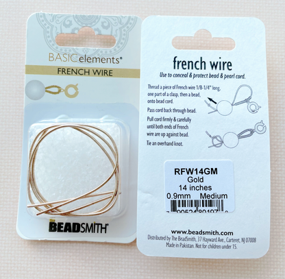 0.9mm Fine French Wire Gold Colour Gimp Bullion Wire