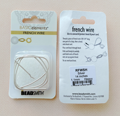 1.1mm French Wire Silver Colour Gimp Bullion Wire
