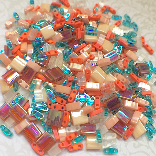 Island Hopper Assorted Colours and Sizes of Tila Beads 8 grams
