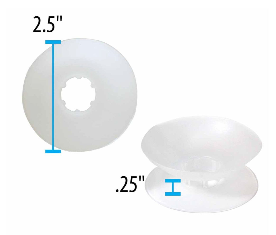 Large 67 mm Kumihimo Silicone Bobbins Pack of 2