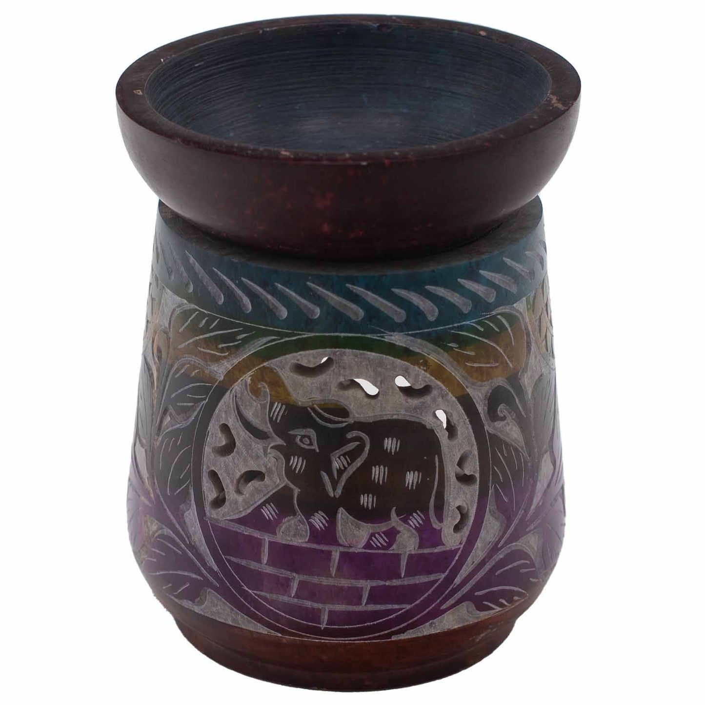 Large Soapstone Elephant Oil Burner