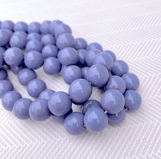 Light Plum Round Czech Glass Pearls 10mm Pack of 20 beads