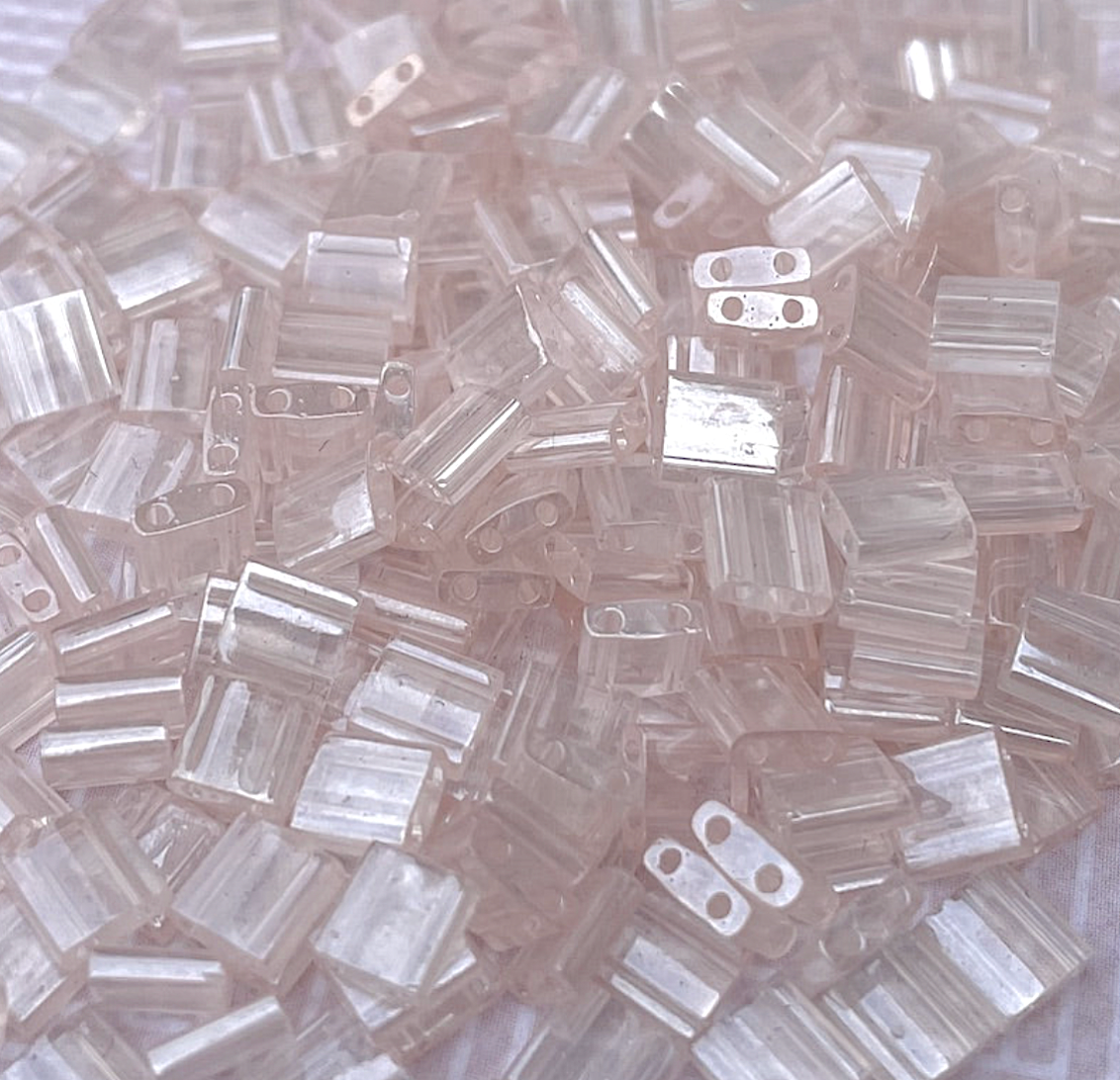 Light Rose Luster Miyuki Tila Beads 8 grams