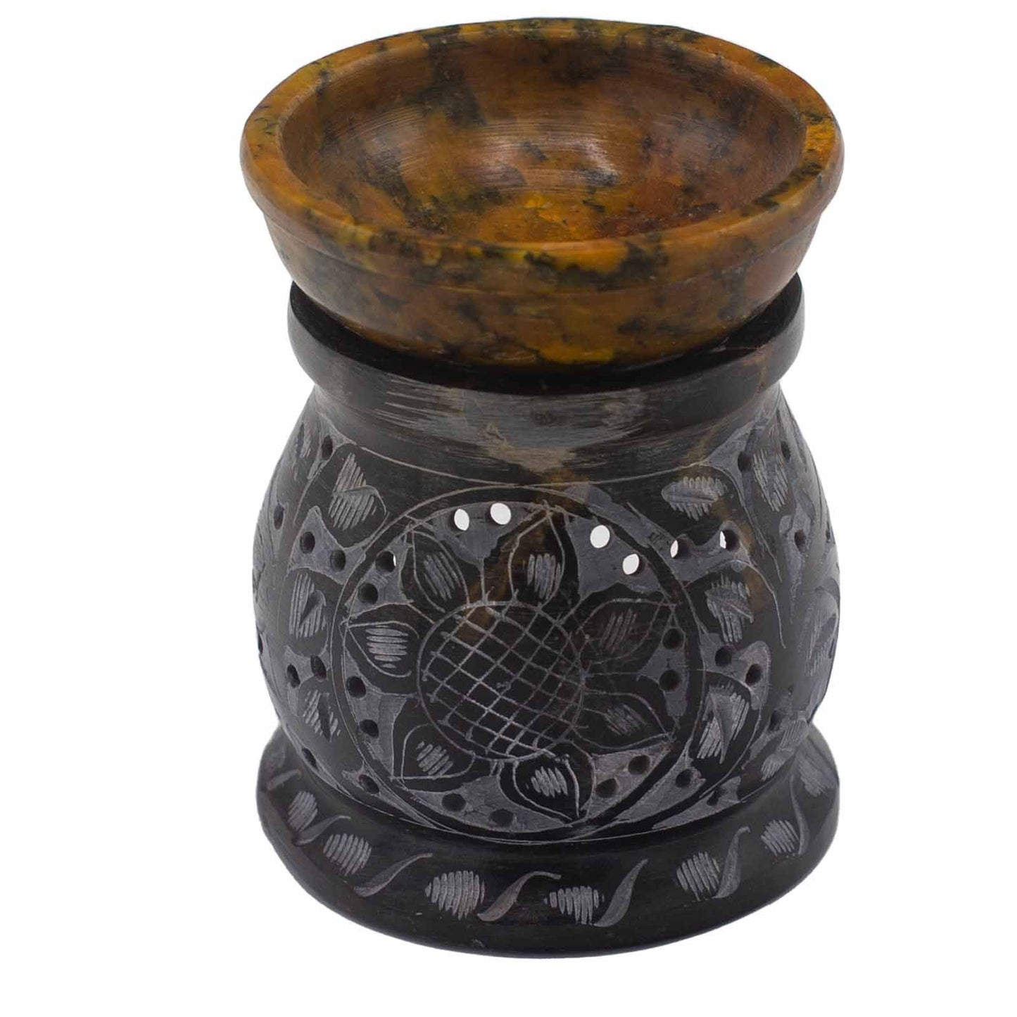 Mandala Flower Soapstone Oil Burner