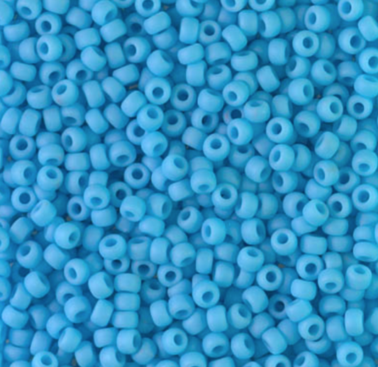 Matte Opaque Turquoise Blue 8-9413F Miyuki 8/0 Round Japanese Seed Beads 20 grams