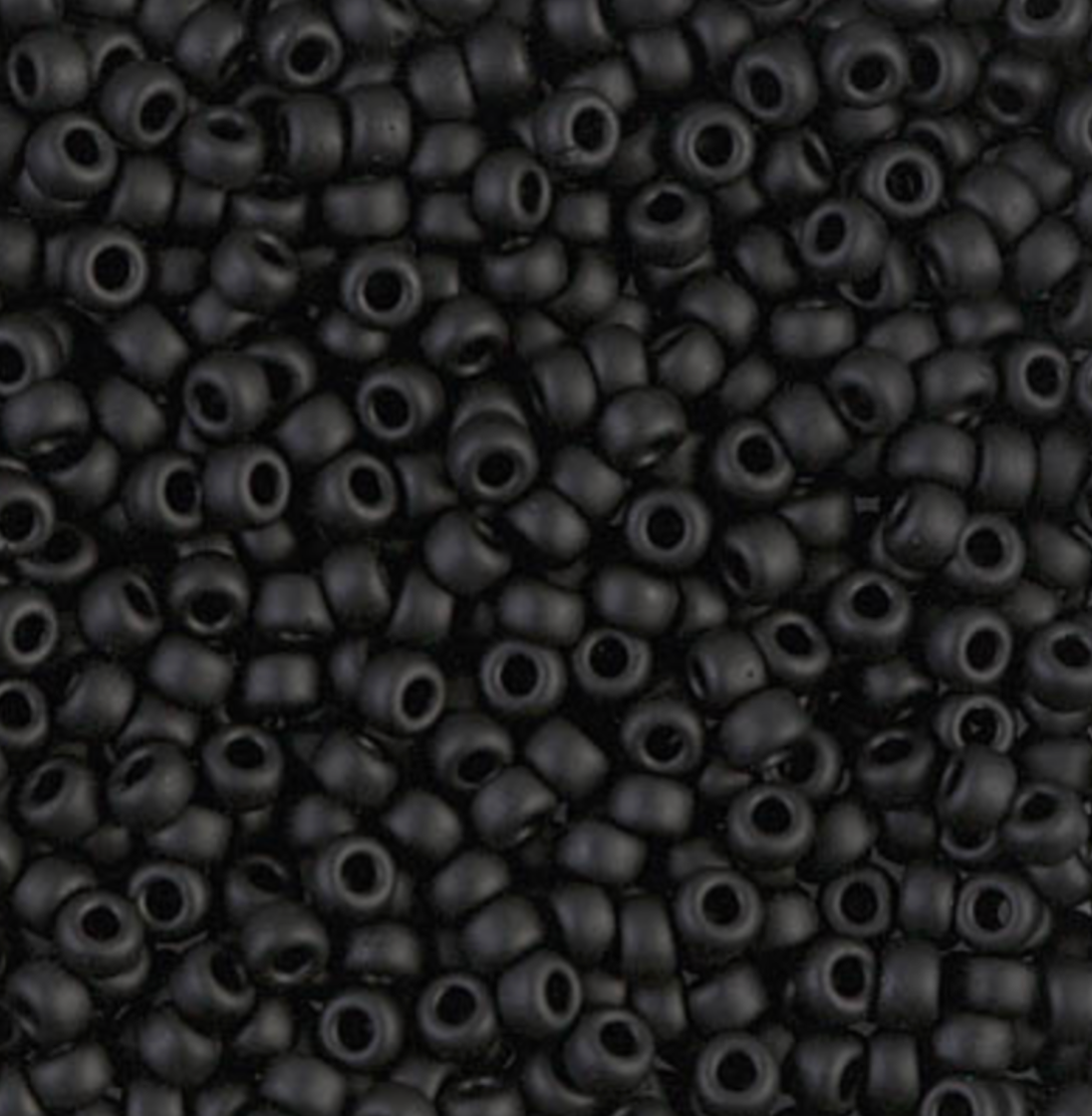 Matte Black 6-401F Miyuki 6/0 Round Japanese Seed Beads - 20 grams