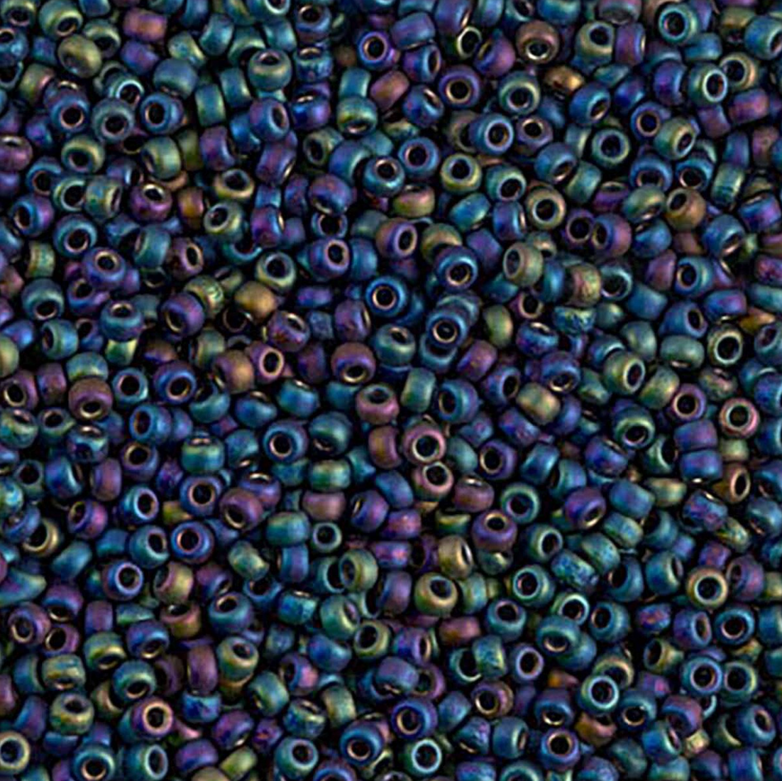 Matte Black AB 11-0401FR Miyuki 11/0 Round Japanese Seed Beads 20 grams