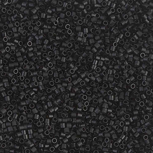 Matte Black DBS0310 Miyuki Delica 15/0 Japanese Cylinder Beads 7 grams