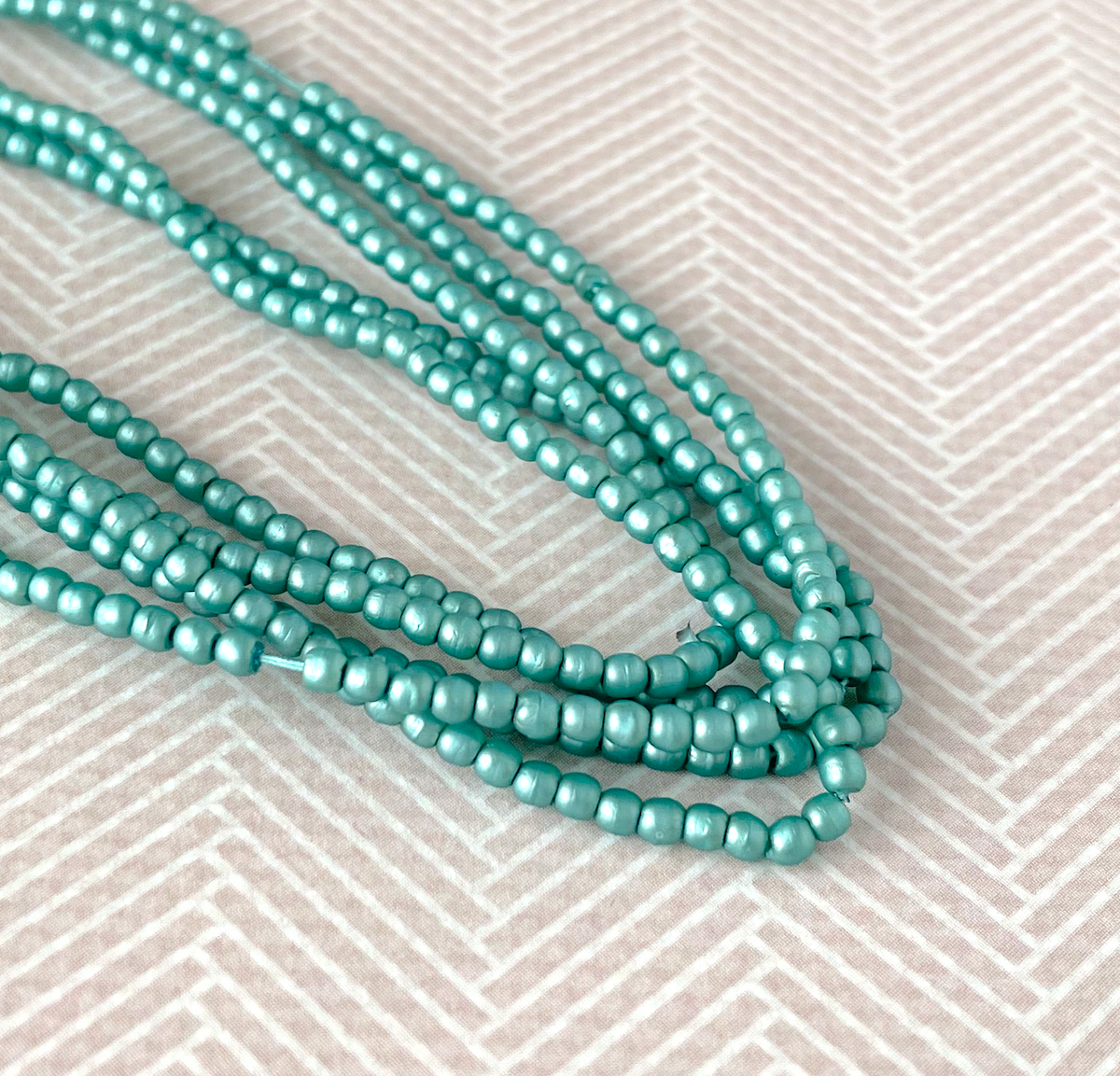 Matte Cerulean Round Czech Glass Pearls 2mm