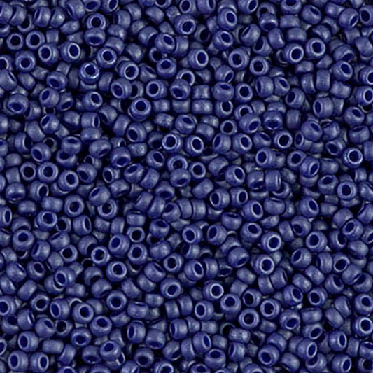 Matte Cobalt 11-2075 Miyuki 11/0 Round Japanese Seed Beads 20 grams