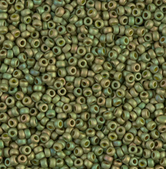 Matte Light Olive Luster 11-2033 Miyuki 11/0 Round Japanese Seed Beads 20 grams