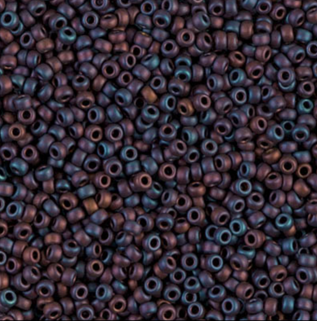 Matte Metallic Brown Iris 11-2016 Miyuki 11/0 Round Japanese Seed Beads
