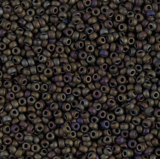 Matte Metallic Dark Olive Iris 11-2013 Miyuki 11/0 Round Japanese Seed Beads 20 grams