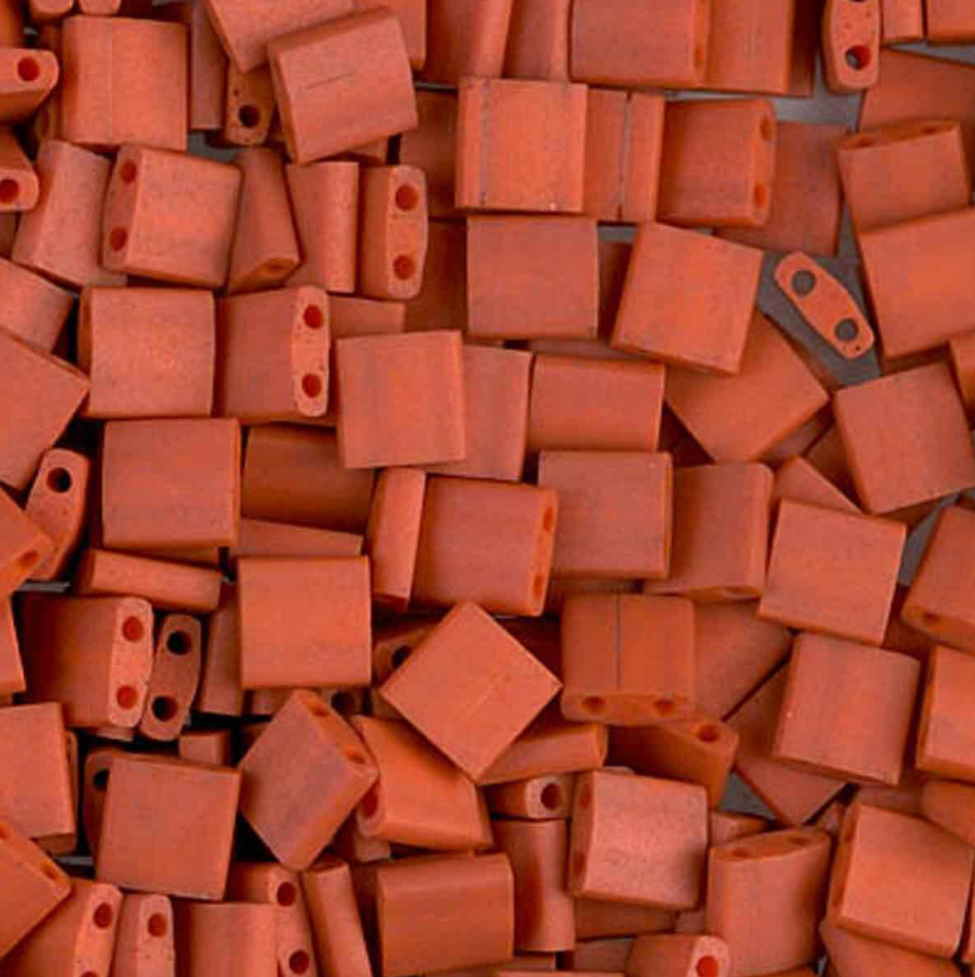 Matte Opaque Burnt Sienna Miyuki Tila Beads 8 grams