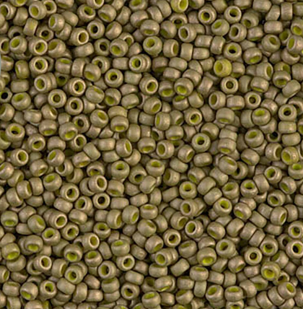 Matte Opaque Golden Olive Luster 11-2032 Miyuki 11/0 Round Japanese Seed Beads 20 grams