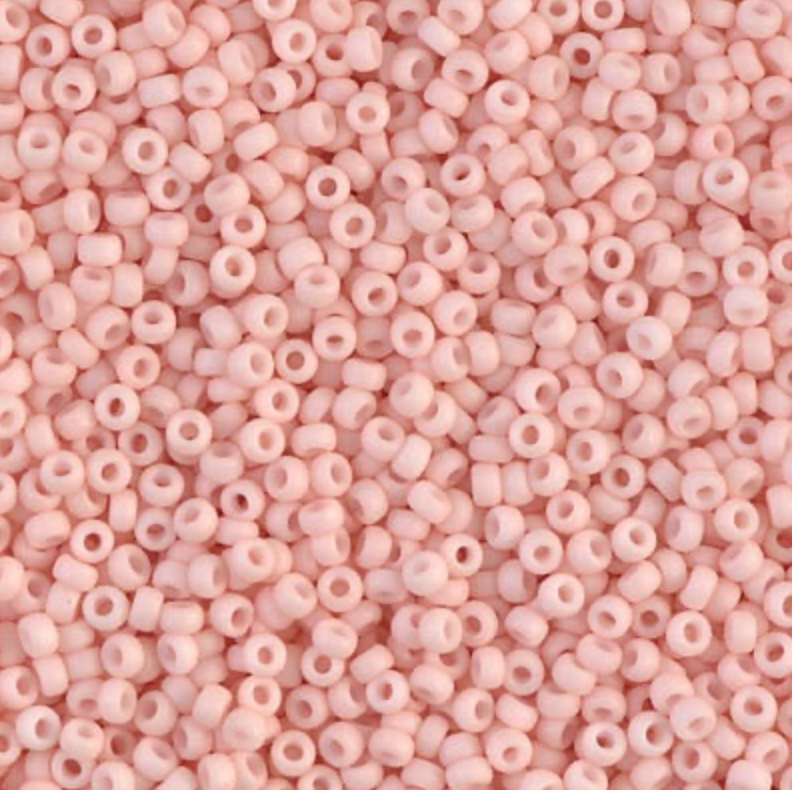 Matte Opaque Light Tea Rose 11-2036 Miyuki 11/0 Round Japanese Seed Beads 20 grams