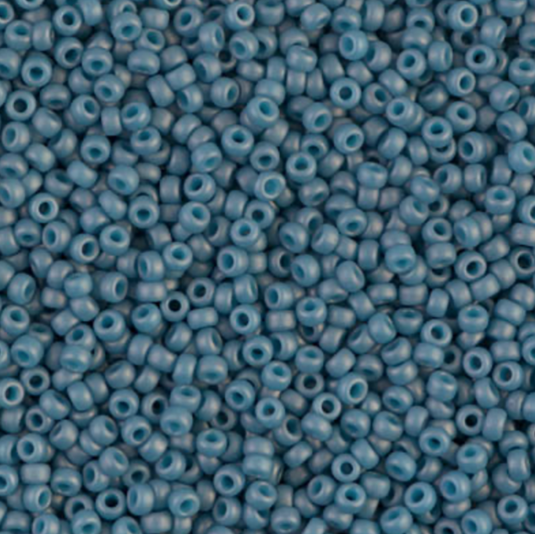Matte Slate Blue AB 11-2038 Miyuki 11/0 Round Japanese Seed Beads 20 grams