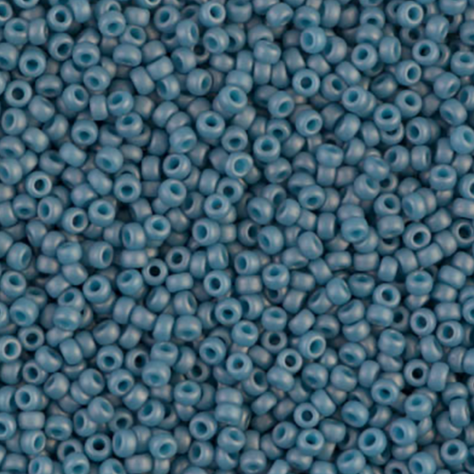 Matte Slate Blue AB 11-2038 Miyuki 11/0 Round Japanese Seed Beads 20 grams