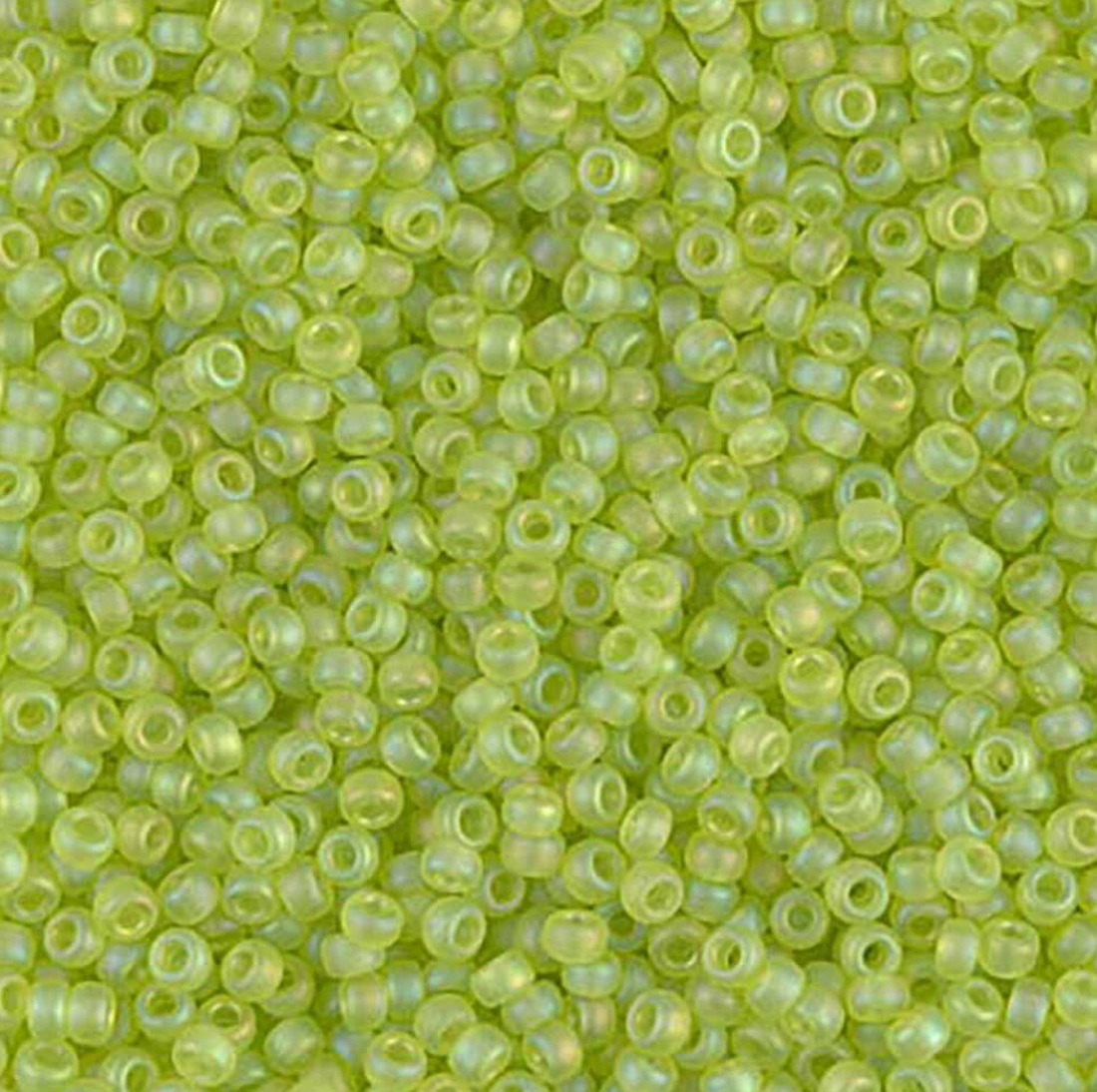 Matte Transparent Chartreuse AB 11-0143FR Miyuki 11/0 Round Japanese Seed Beads 20 grams