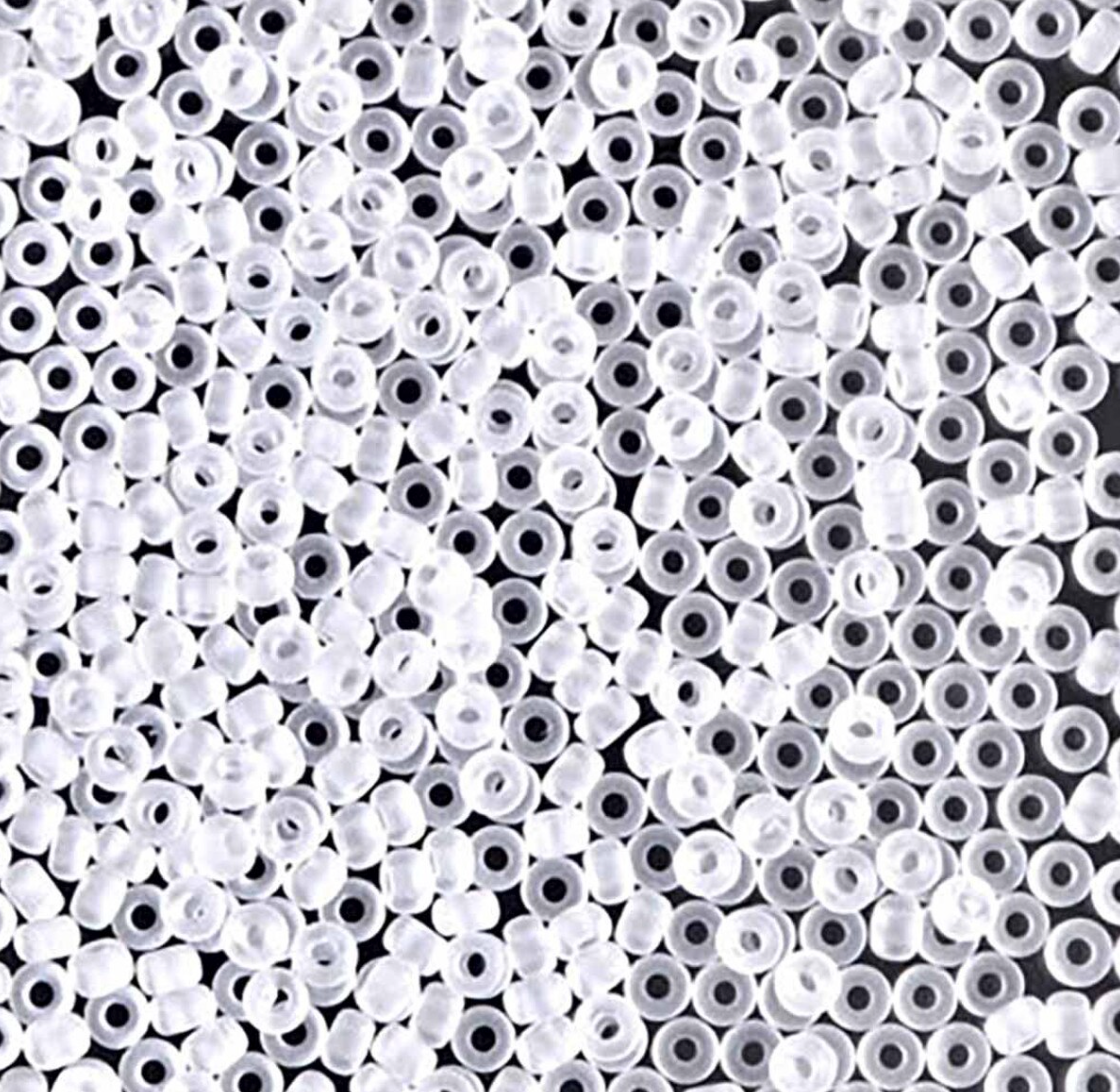 Matte Transparent Crystal 11-0131F Miyuki 11/0 Round Japanese Seed Beads 20 grams