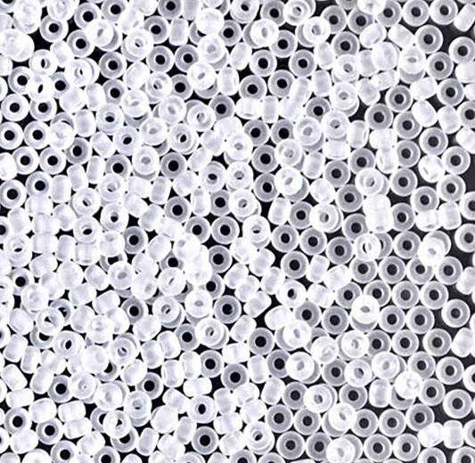Matte Transparent Crystal 11-0131F Miyuki 11/0 Round Japanese Seed Beads 20 grams
