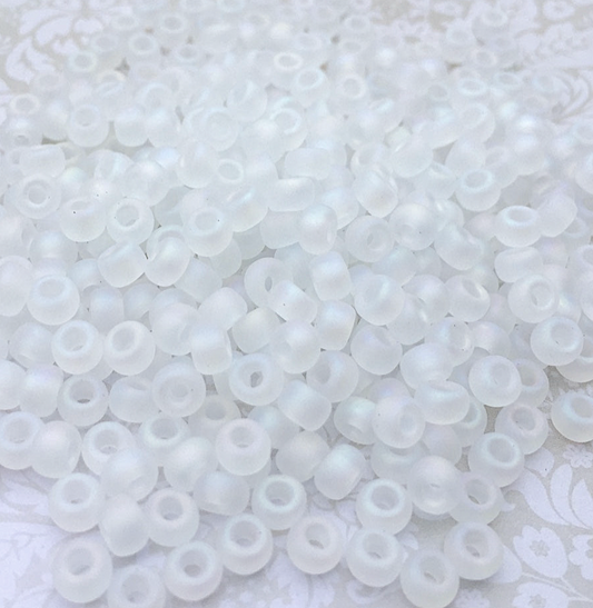 Matte Transparent Crystal AB 6-131FR Miyuki 6/0 Round Japanese Seed Beads - 20 grams