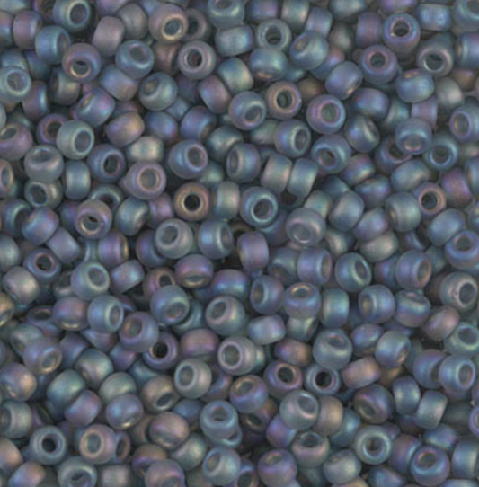 Matte Transparent Grey AB 8-0152FR Miyuki 8/0 Round Japanese Seed Beads 20 grams