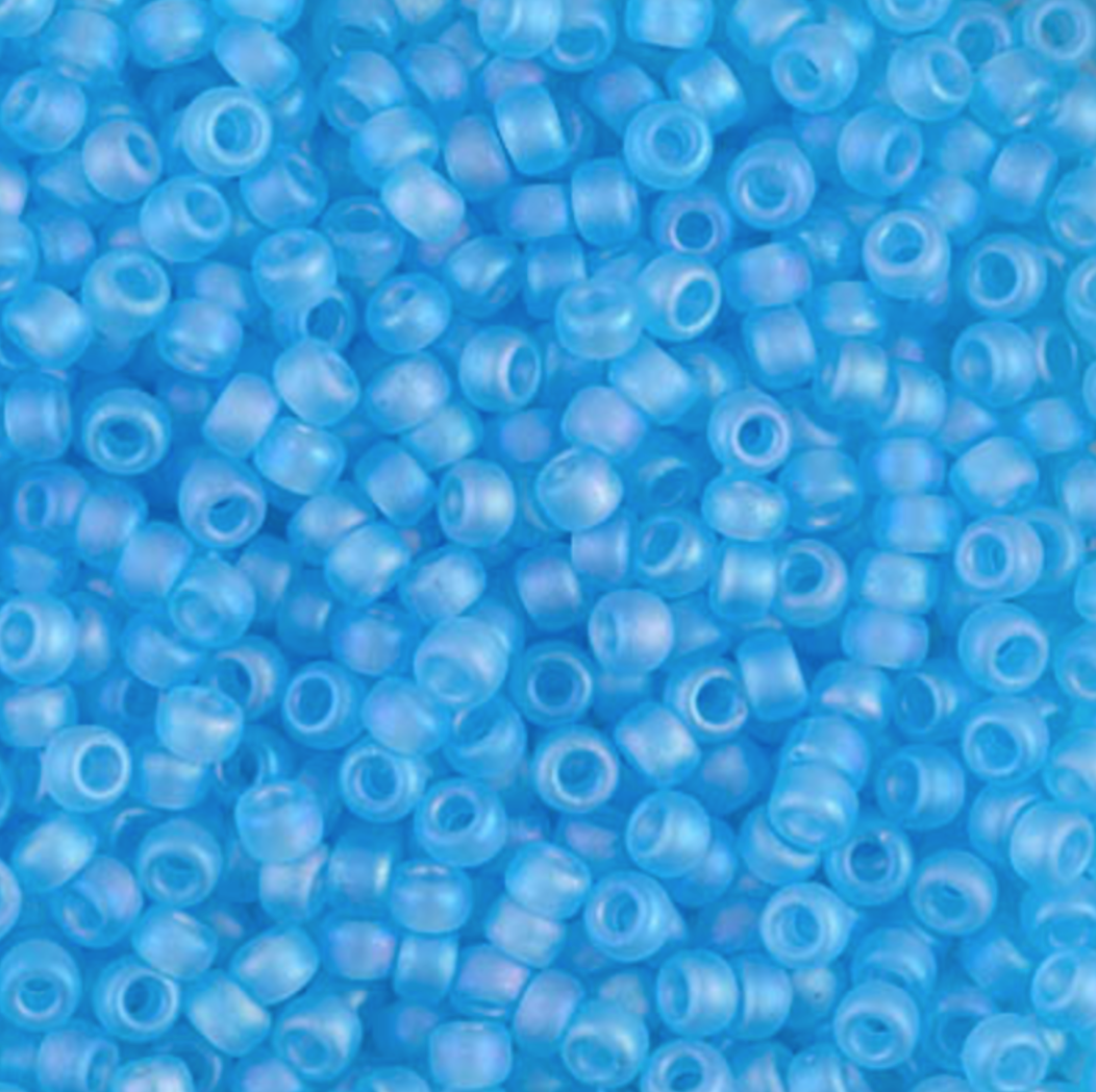 Matte Transparent Light Blue 8-0148FR Miyuki 8/0 Round Japanese Seed Beads 20 grams