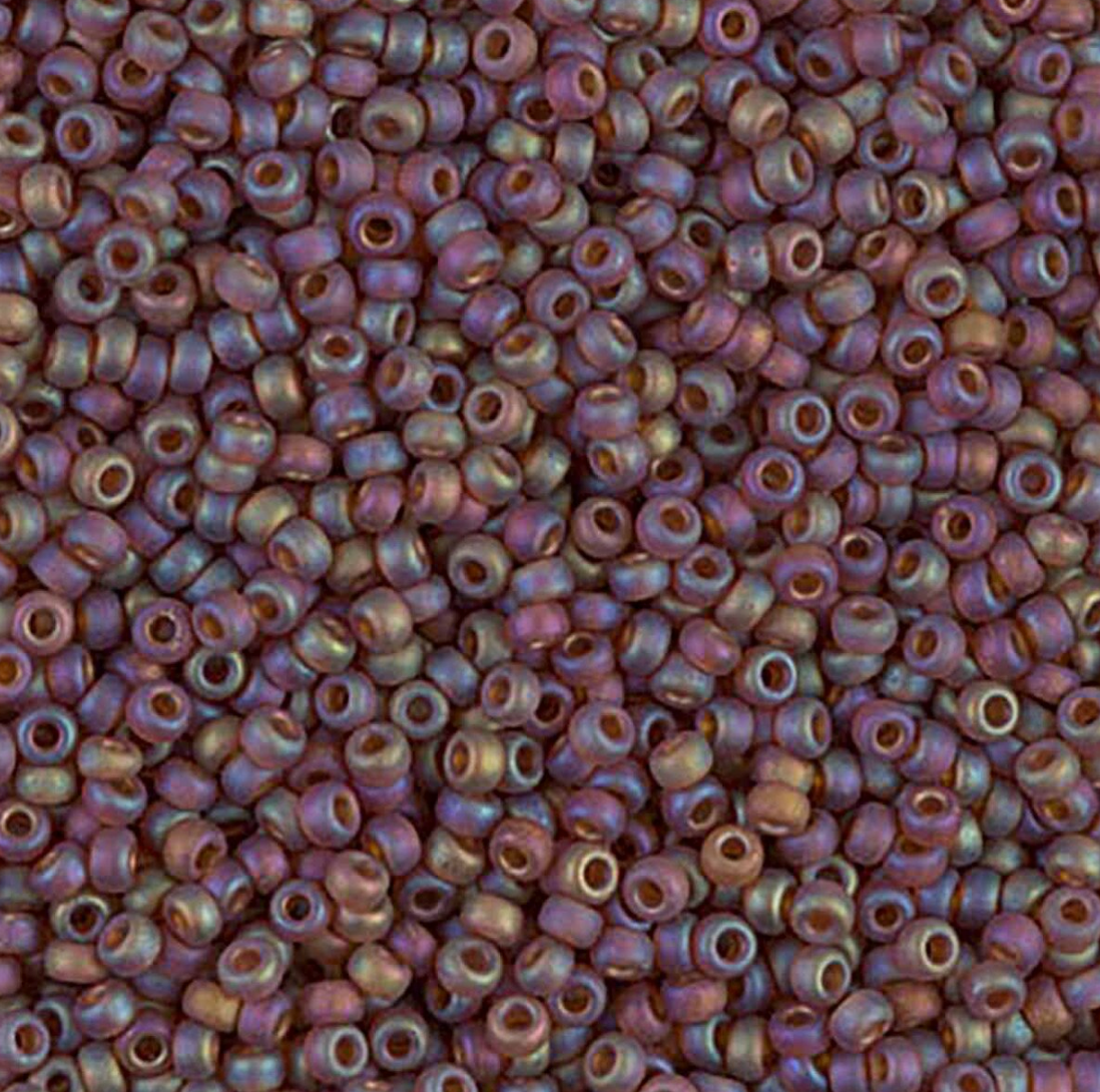 Matte Transparent Light Brown AB 11-0134FR Miyuki 11/0 Round Japanese Seed Beads 20 grams