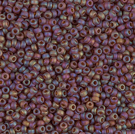 Matte Transparent Light Brown AB 11-0134FR Miyuki 11/0 Round Japanese Seed Beads 20 grams