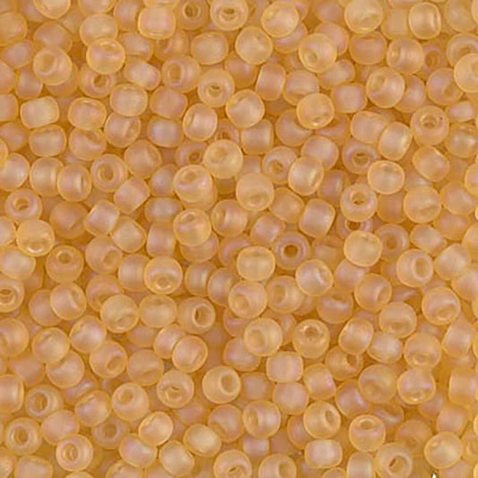Matte Transparent Light Topaz AB 8-0132FR Miyuki 8/0 Round Japanese Seed Beads 20 grams
