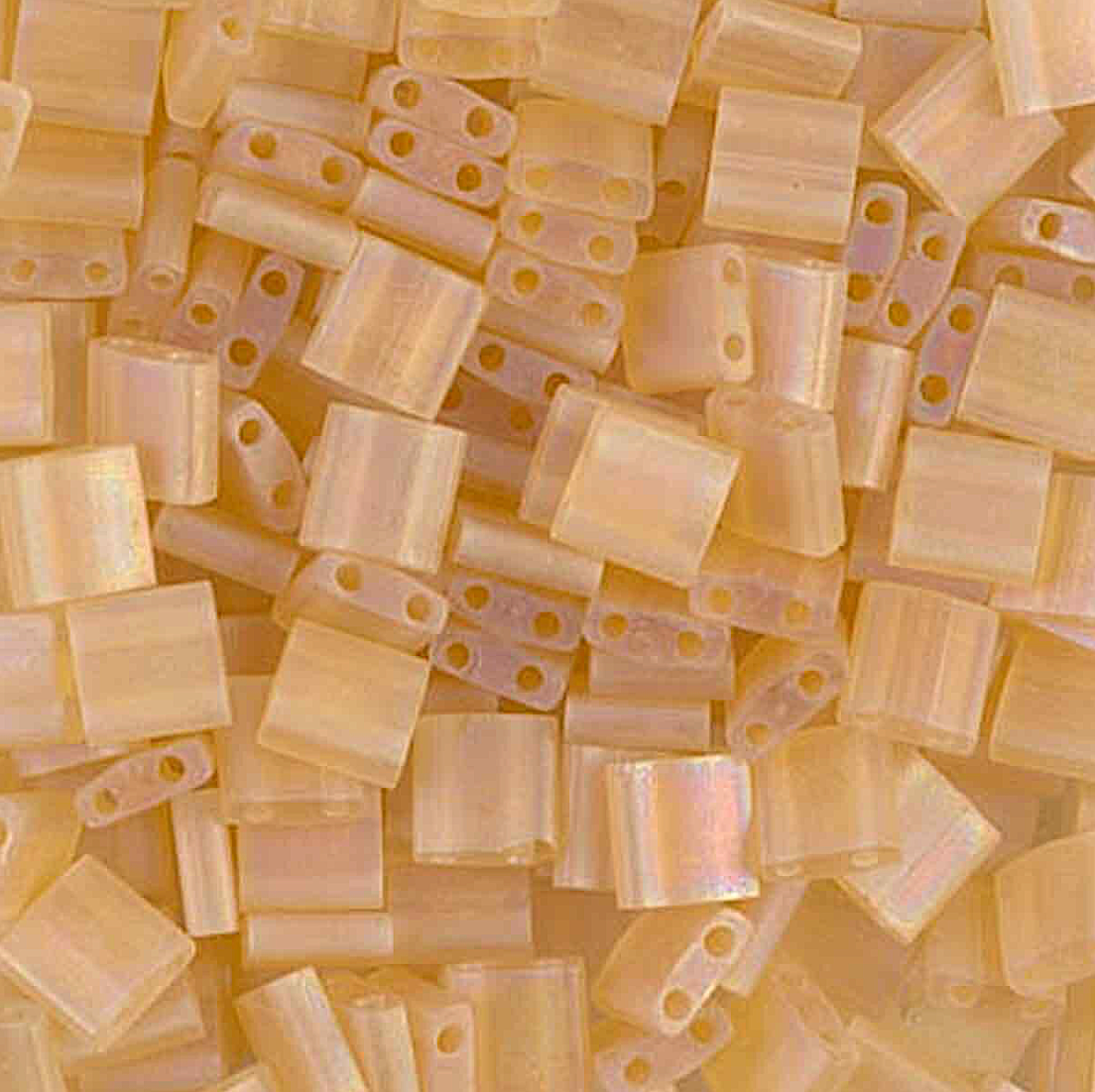 Matte Transparent Light Topaz AB Miyuki Tila Beads 8 grams