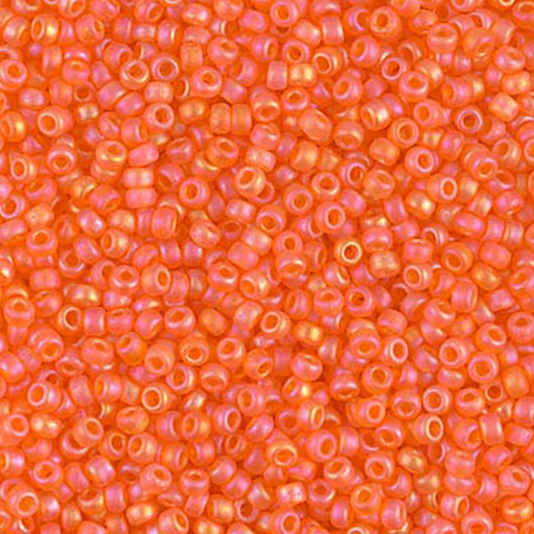 Matte Transparent Orange AB 11-0138FR Miyuki 11/0 Round Japanese Seed Beads 20 grams